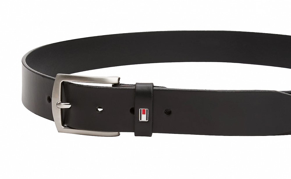 Tommy Hilfiger Ανδρική Δερμάτινη Ζώνη New Denton 3.5 AM0AM08360 990 Μαύρο