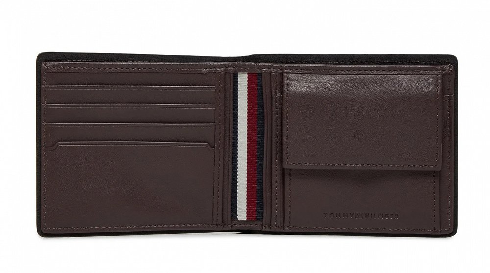 Tommy Hilfiger Ανδρικό Δερμάτινο Πορτοφόλι Th Casual CC And Coin AM0AM12527 GB6 Καφε