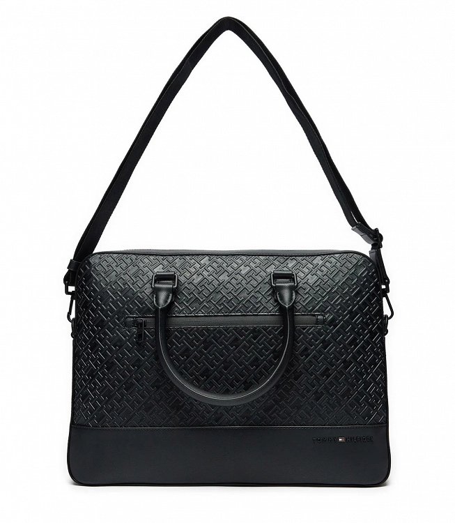 Tommy Hilfiger Monogram Computer Bag AM0AM12675 BDS Μαύρο