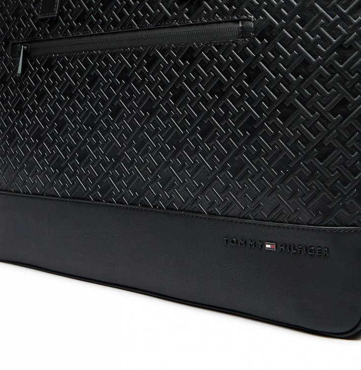 Tommy Hilfiger Monogram Computer Bag AM0AM12675 BDS Μαύρο