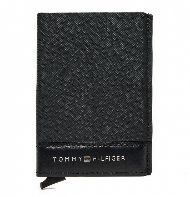 Tommy Hilfiger Th Saffiano Metal CC & Keyfob AM0AM13127 BDS Μαύρο