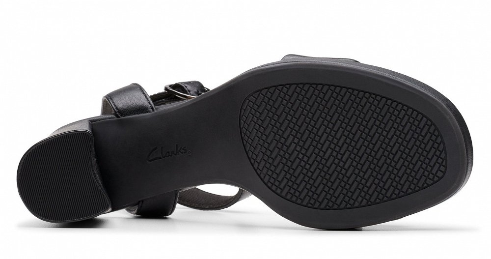 Clarks Δερμάτινο Πέδιλο AmbyrLyn Bay 26177005 Black Leather