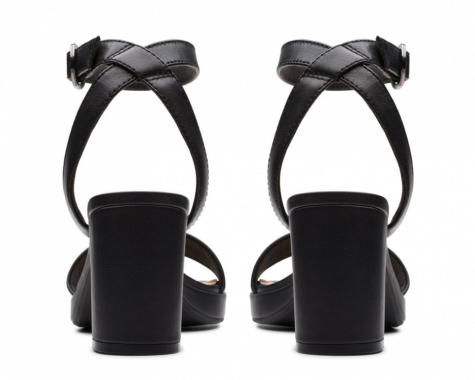 Clarks Δερμάτινο Πέδιλο AmbyrLyn Bay 26177005 Black Leather