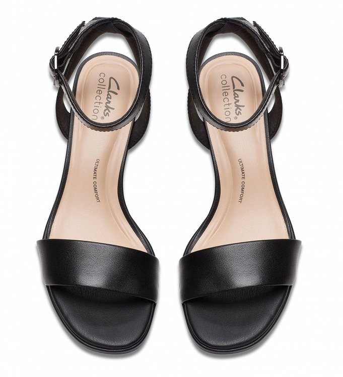 Clarks Δερμάτινο Πέδιλο AmbyrLyn Bay 26177005 Black Leather