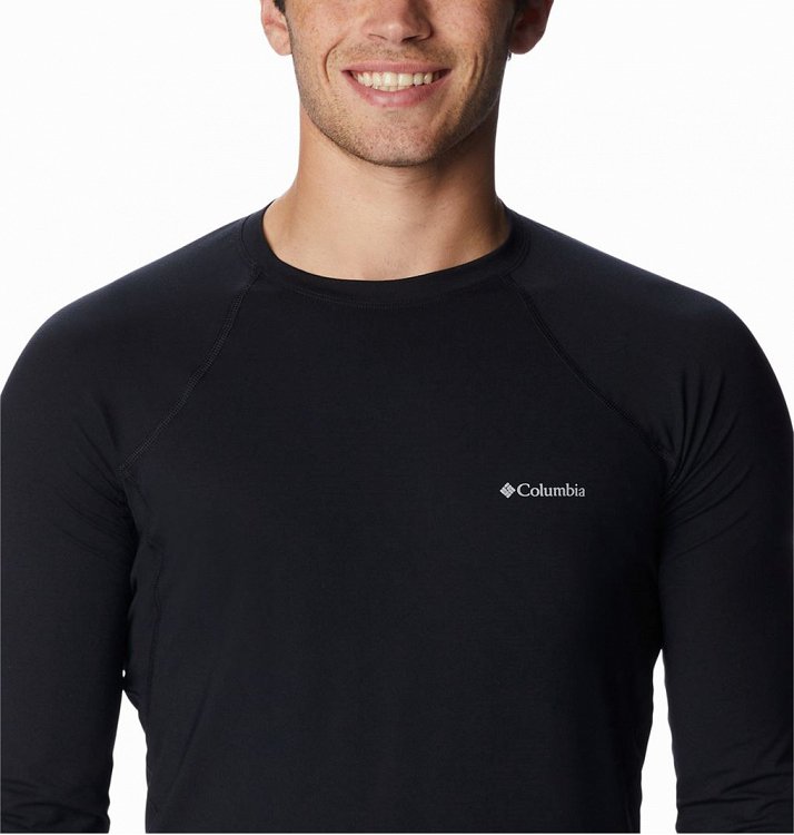 Columbia Ανδρική Ισοθερμική Μπλούζα Midweight Stretch Long Sleeve Top Baselayer AM6323-011 Μαύρο