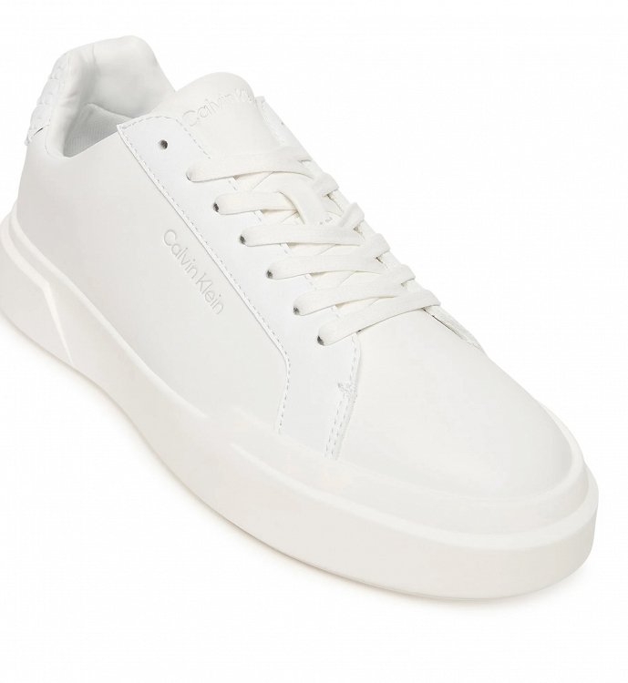 Calvin Klein Γυναικείο Δερμάτινο Sneaker YW0YW02036 0K7 Λευκό