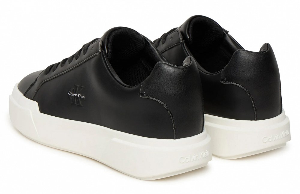Calvin Klein Γυναικείο Δερμάτινο Sneaker YW0YW01947 0GM Μαύρο