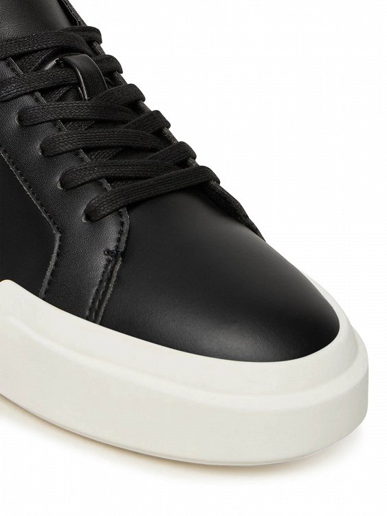 Calvin Klein Γυναικείο Δερμάτινο Sneaker YW0YW01947 0GM Μαύρο