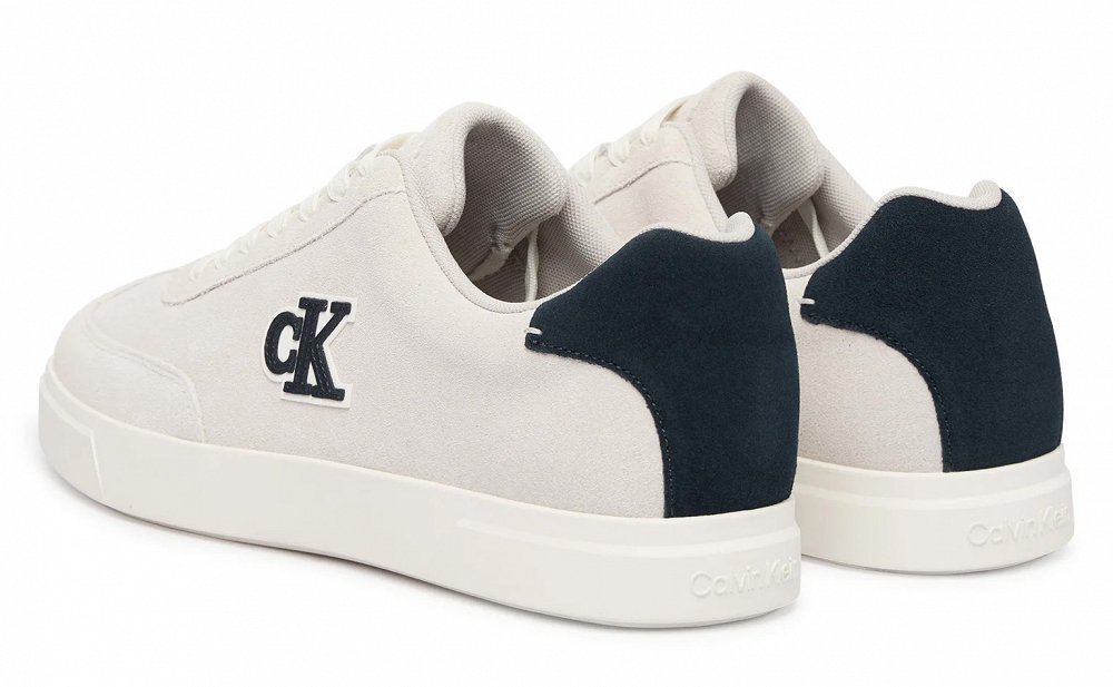 Calvin Klein Ανδρικό Δερμάτινο Sneaker HM0HM02125 0LA Εκρού