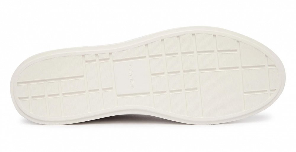 Calvin Klein Ανδρικό Δερμάτινο Sneaker HM0HM02125 0LA Εκρού