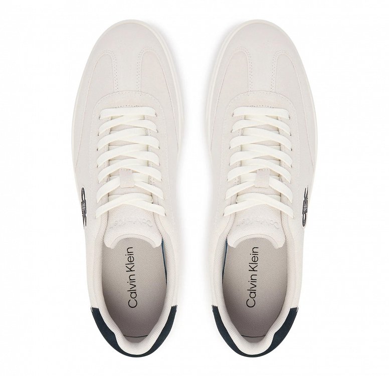 Calvin Klein Ανδρικό Δερμάτινο Sneaker HM0HM02125 0LA Εκρού