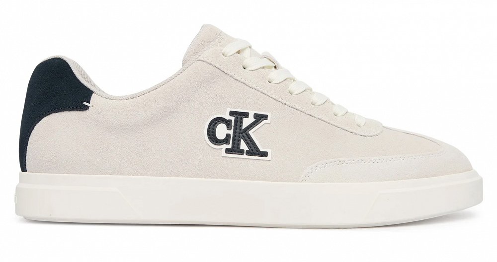 Calvin Klein Ανδρικό Δερμάτινο Sneaker HM0HM02125 0LA Εκρού