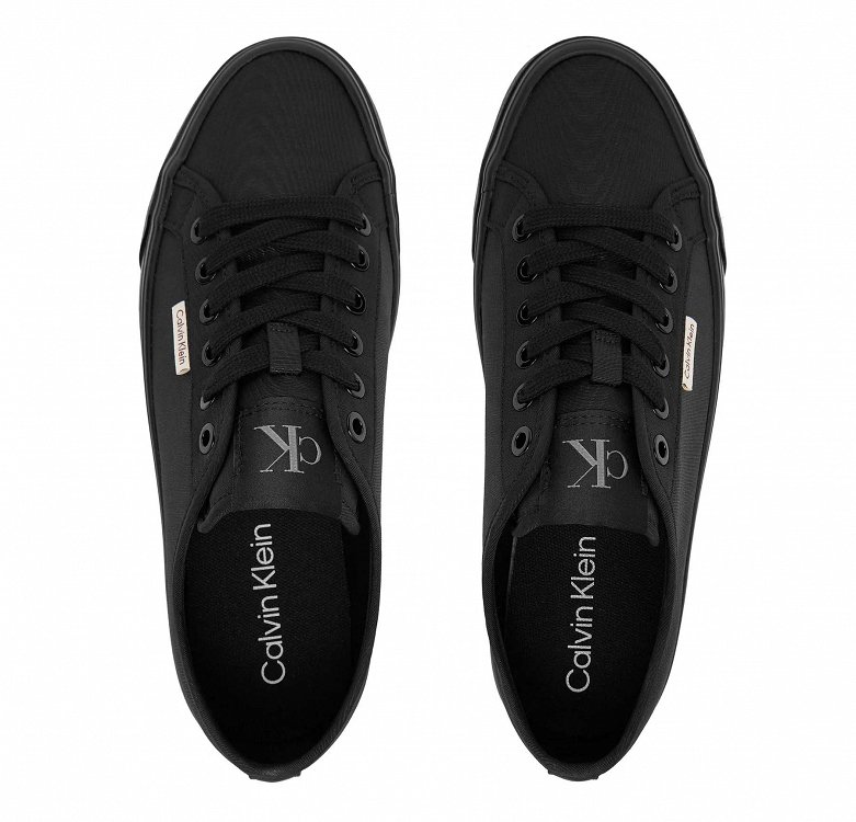 Calvin Klein Γυναικείο Casual Flatform Lace Up Moire YW0YW02012 0GJ Μαύρο