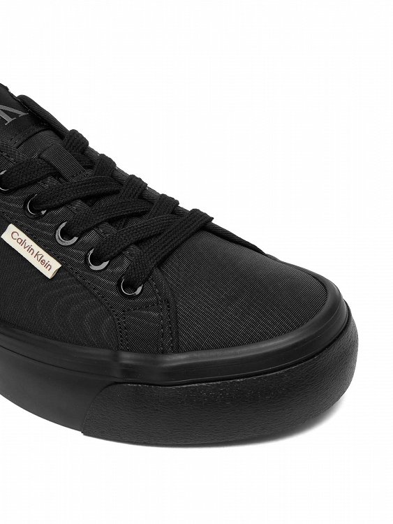 Calvin Klein Γυναικείο Casual Flatform Lace Up Moire YW0YW02012 0GJ Μαύρο
