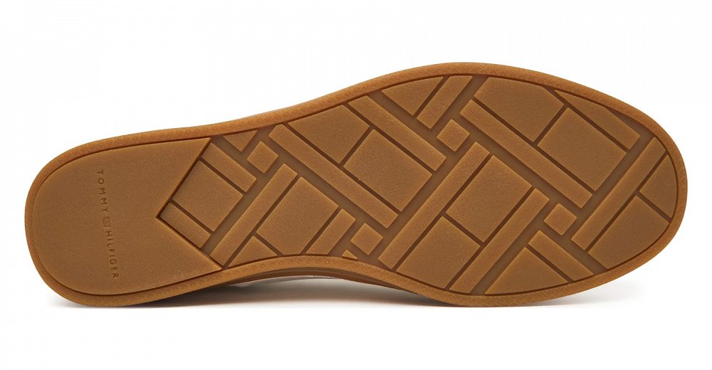 Tommy Hilfiger Ανδρικό Δερμάτινο Sneaker FM0FM05815 YBL Εκρού