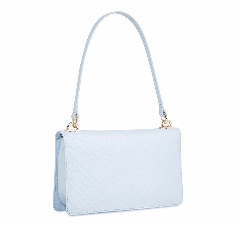 Tommy Hilfiger Γυναικεία Τσάντα TH Refined Shoulder Bag AW0AW15975 C1O Breezy Blue 