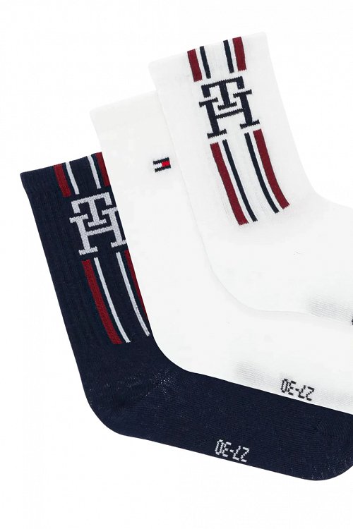 Tommy Hilfiger Σετ 3 Ζευγάρια Παιδικές Κάλτσες 701236331 001 Μπλε/Λευκό