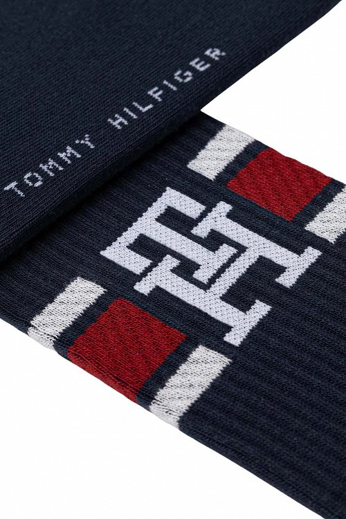Tommy Hilfiger Σετ 2 Ζευγάρια Ψηλές Κάλτσες 701236320 805 Μπλε