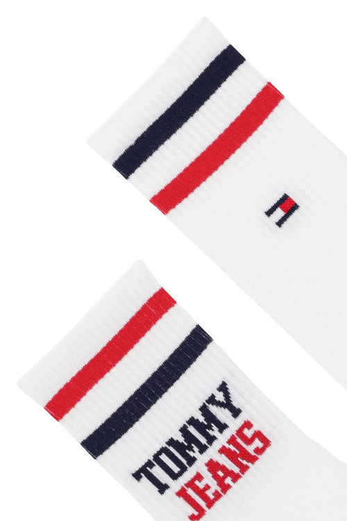 Tommy Hilfiger Σετ 2 Ζευγάρια Ψηλές Κάλτσες 701236466 001 Λευκό