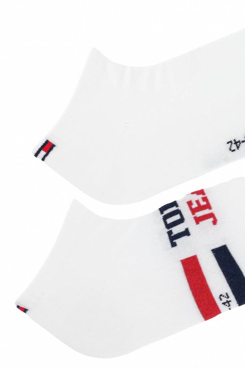 Tommy Hilfiger Σετ 2 Ζευγάρια Κοντές Κάλτσες 701236736 001 Λευκό