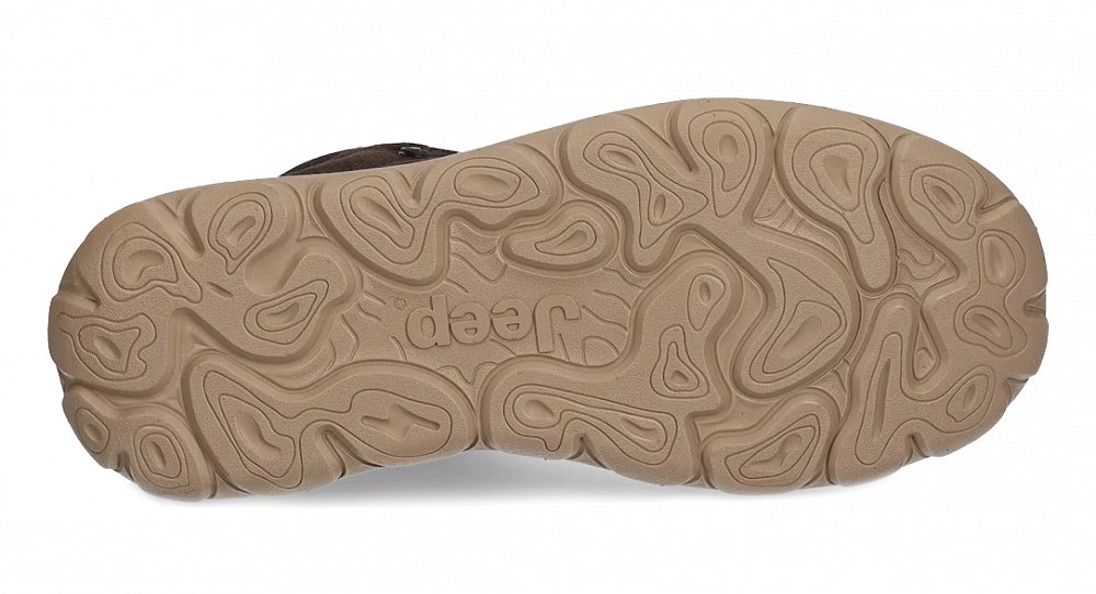 Jeep Ανδρικό Δερμάτινο Μποτάκι Kauai Wallabee Mid Suede JM52041A 030 Dark Brown