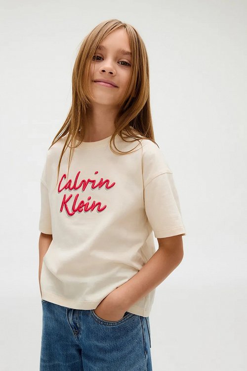 Calvin Klein Παιδικό T-Shirt Για Κορίτσια IG0IG02973 PGB Μπεζ