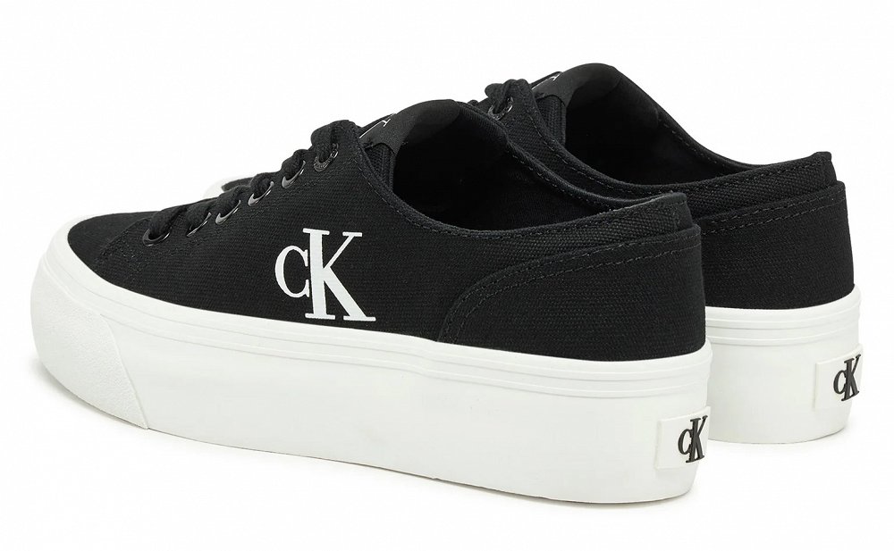 Calvin Klein Γυναικείο Υφασμάτινο Vulc Flatform Low Cv Mg YW0YW01763 0GM Μαύρο