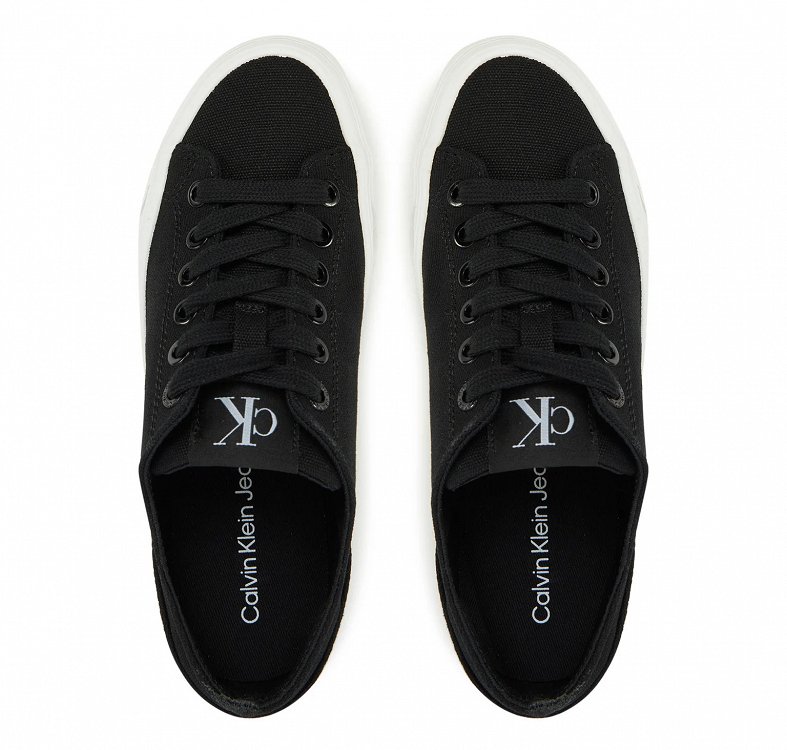 Calvin Klein Γυναικείο Υφασμάτινο Vulc Flatform Low Cv Mg YW0YW01763 0GM Μαύρο