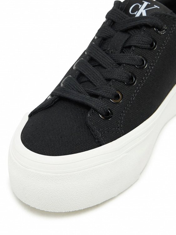 Calvin Klein Γυναικείο Υφασμάτινο Vulc Flatform Low Cv Mg YW0YW01763 0GM Μαύρο