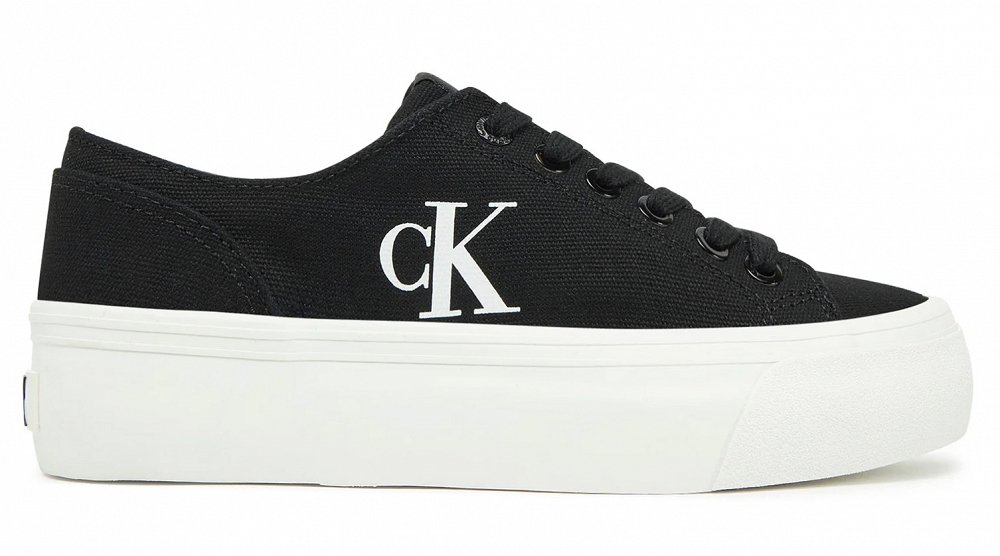 Calvin Klein Γυναικείο Υφασμάτινο Vulc Flatform Low Cv Mg YW0YW01763 0GM Μαύρο