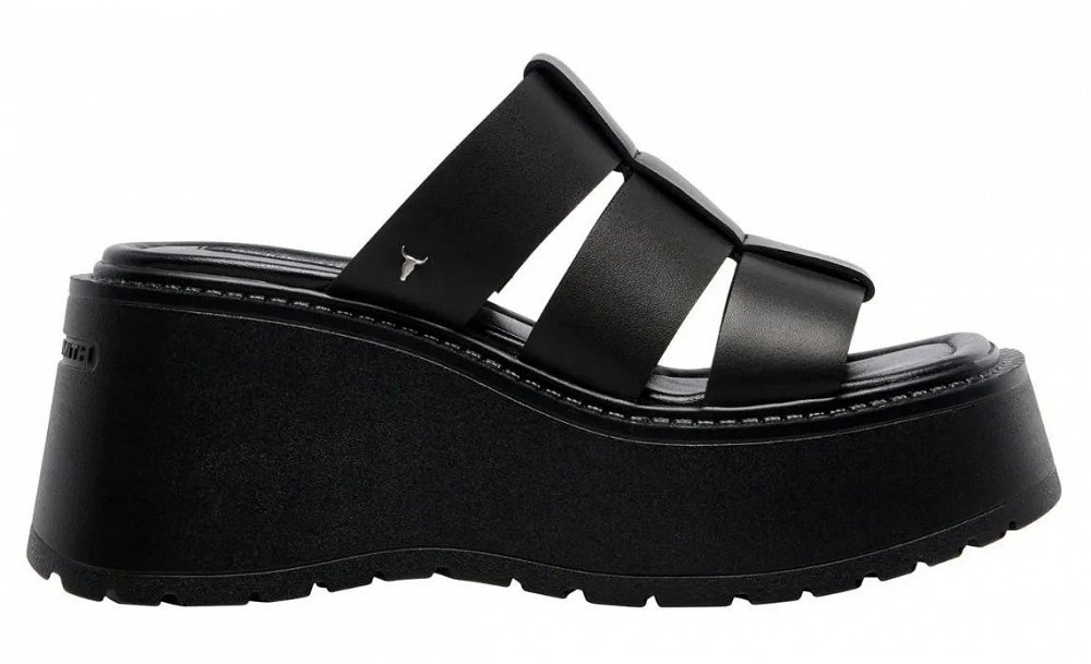 WindsorSmith Capricorn Sandal 0112000836 Black Leather