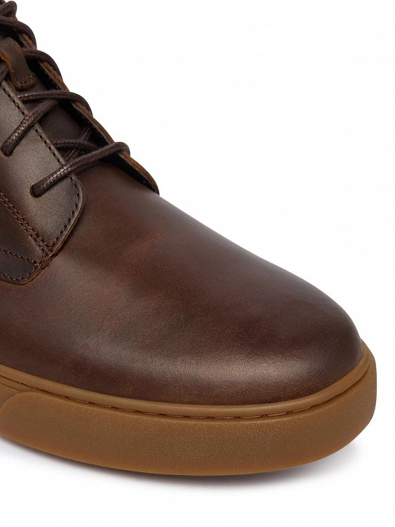 Clarks Ανδρικά Δερμάτινα Μποτάκια Lydford Mid 26327459 Καφέ