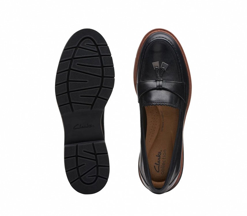 Clarks Γυναικείο Loafer Westlynn Bella 26174456 Black Leather