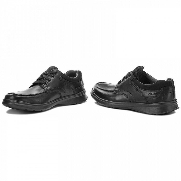Clarks Cotrell Edge 261373857 Blk Smooth Leather