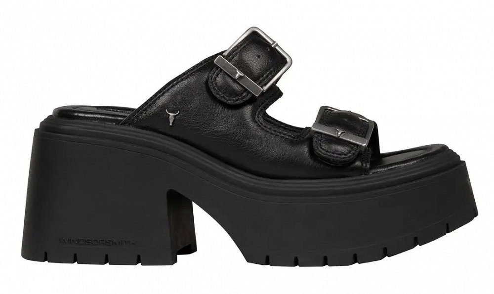 WindsorSmith Covert Sandal 0112001030 Black Leather