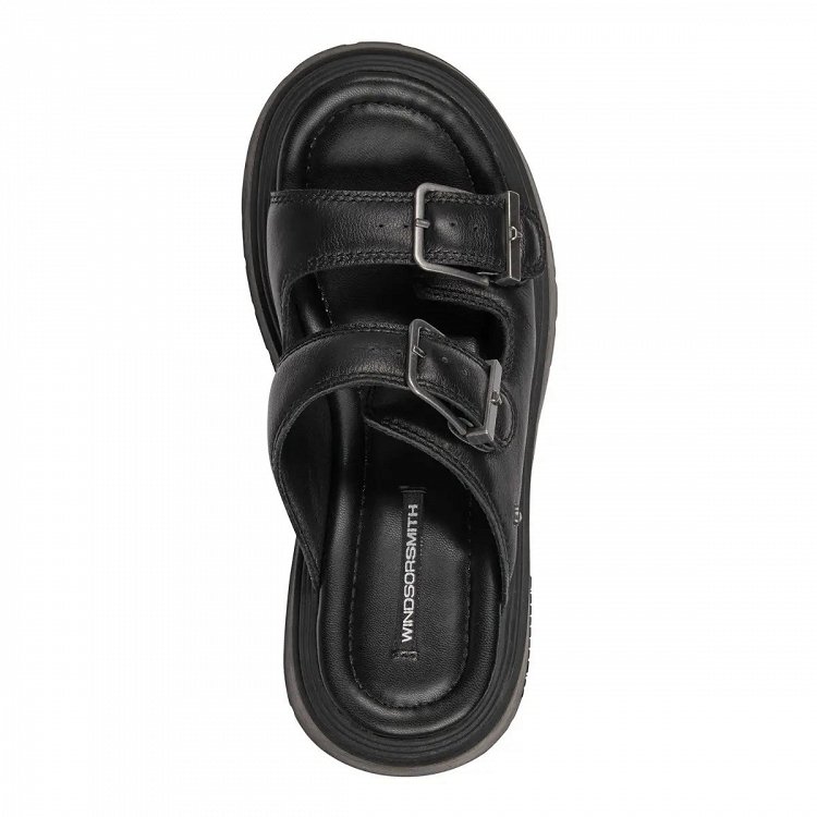 WindsorSmith Covert Sandal 0112001030 Black Leather