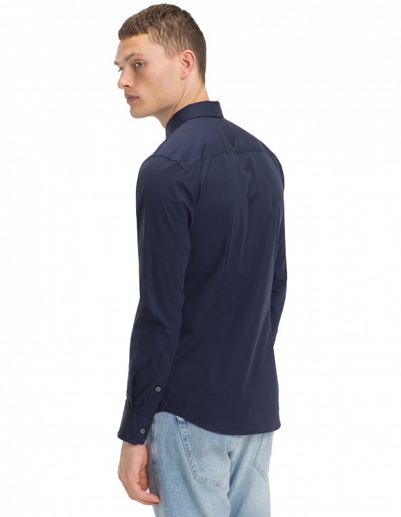 Tommy Hilfiger Original Stretch Shirt DM0DM04405 002 Μπλε