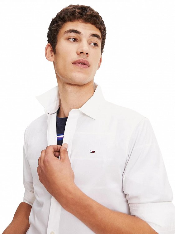 Tommy Hilfiger Original Stretch Shirt DM0DM04405 100 Classic White