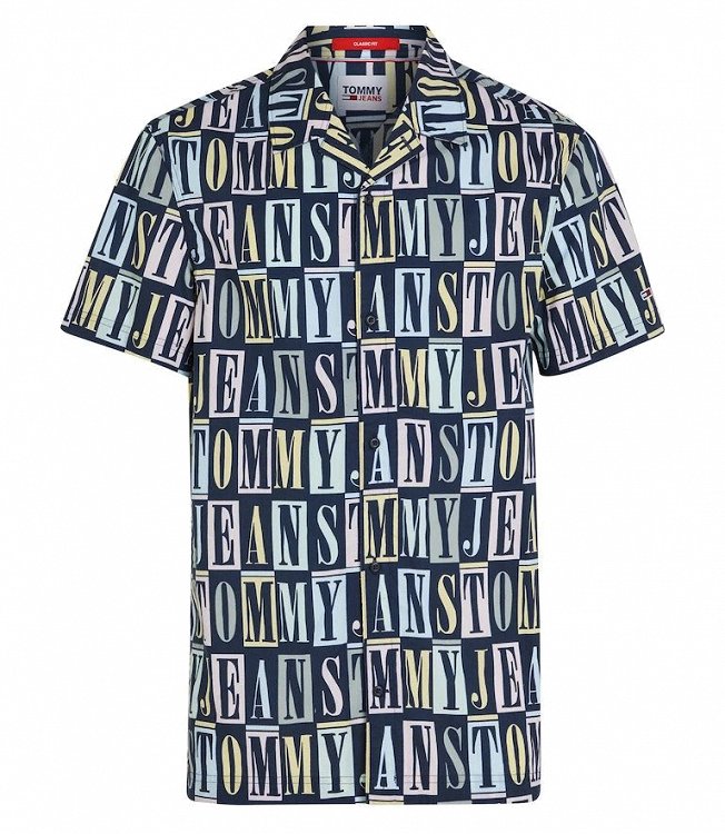 Tommy Hilfiger Tjm Clsc Tommy Aop Shirt AM0AM15930 DX2 Tommy Graphic Aop