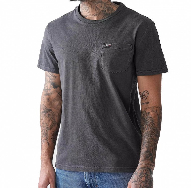 Tommy Hilfiger Ανδρικό T-Shirt Washed Pocket Tee DM0DM20332 PT2 Μαύρο