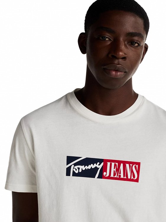 Tommy Hilfiger Ανδρικό T-Shirt DM0DM20365 YBL Λευκό