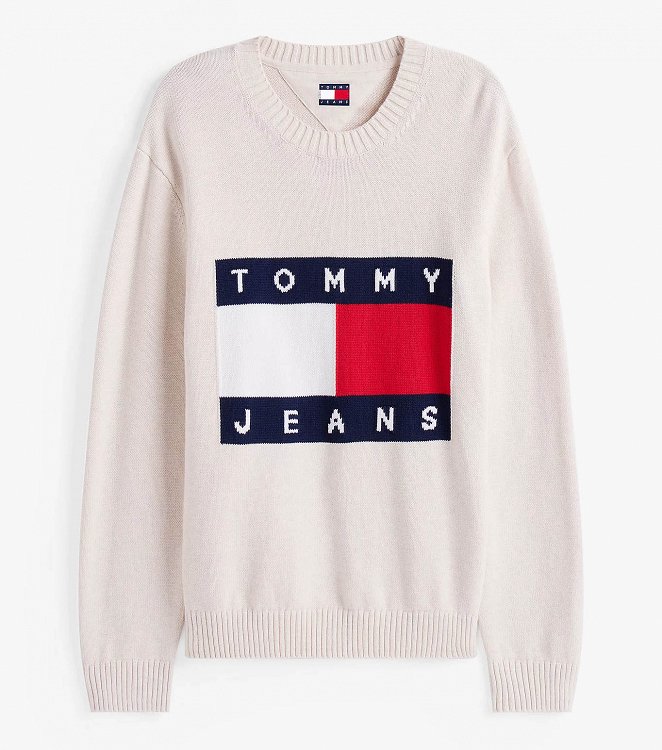 Tommy Hilfiger Ανδρικό πουλόβερ DM0DM22105 AFN Μπεζ
