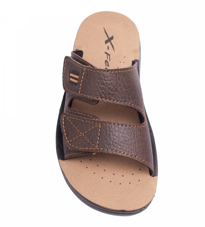 Apostolidis Shoes Ανδρική Παντόφλα A73 Καφέ