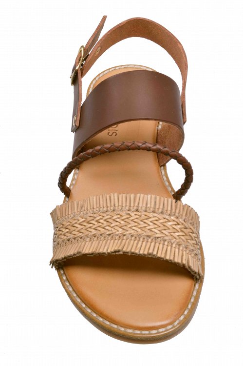 Apostolidis Shoes Sandals 946 Μπεζ/Καφε
