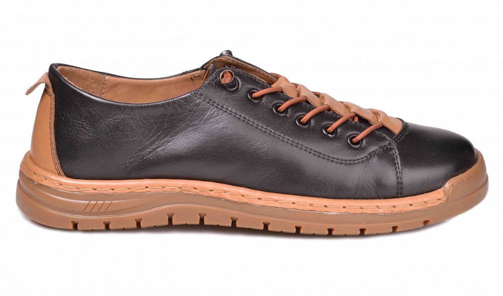 Apostolidis Shoes Δερμάτινο Παπούτσι F300 Μαύρο