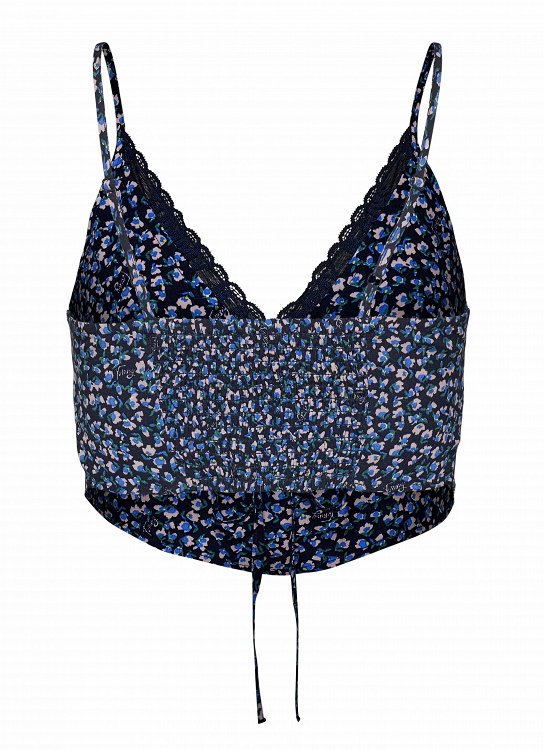 Tommy Hilfiger Tjw Ditsy Floral Lace Cami Top DW0DW15215 0G1 Blue Ditsy Floral Print