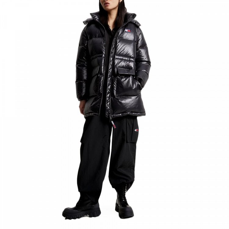 Tommy Hilfiger Tjw Midi Alaska Puffer DW0DW16573 BDS Black