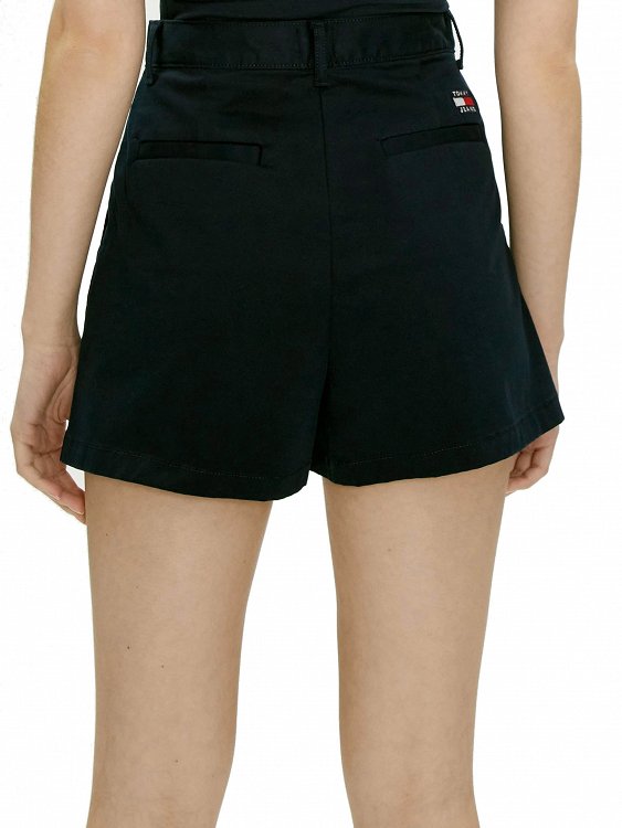 Tommy Hilfiger Υφασμάτινο Σορτς DW0DW17775 BDS Μαύρο Regular Fit