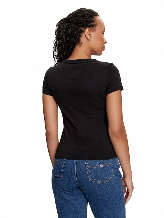 Tommy Hilfiger Γυναικείο T-Shirt DW0DW18398 BDS Μαύρο