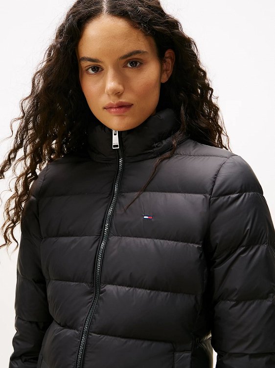 Tommy Hilfiger Essential Hooded Down Coat DW0DW18864 BDS Μαύρο